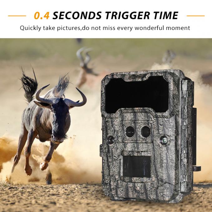 Caméra de chasse infrarouge 30MP1080P Caméras de jeu à double objectif pour piège de faune en plein air Caméra IR imperméable à l'eau 940nm 1