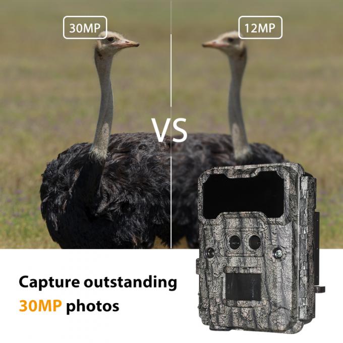 Caméra de chasse infrarouge 30MP1080P Caméras de jeu à double objectif pour piège de faune en plein air Caméra IR imperméable à l'eau 940nm 2