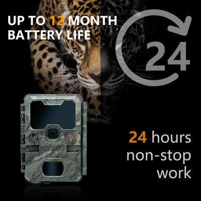 Caméra de surveillance de la faune de vision nocturne 0.1s Vitesse de capture 32MP 4K Caméra de chasse imperméable à l'eau IP67 Caméra d'observation des animaux accessoires de chasse
