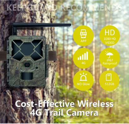 Caméra de piste KW886 intégrée à la carte SIM 4G 24MP 1080P à 30fps caméra de jeu IP67 imperméable à l'eau avec contrôle APP