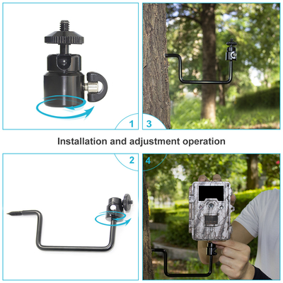 Caméra de chasse Arbre métallique raccords de supports montures fixées pour les sentiers Caméra Faune
