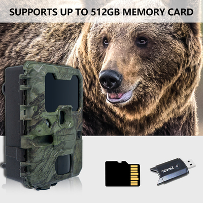 KW866 Chemin de chasse WIFI Caméra imperméable à l'eau IP67 OEM/ODM 512 Go de stockage Carte mémoire SD 32MP 4K