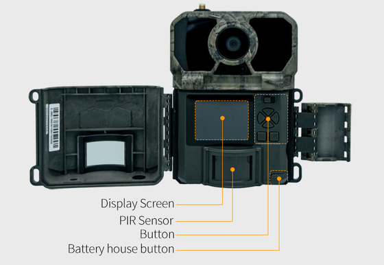 Caméra d'essai sans fil 4G OEM / ODM KW895 30MP 0,25s vitesse de déclenchement intégrée dans la carte SIM IP67