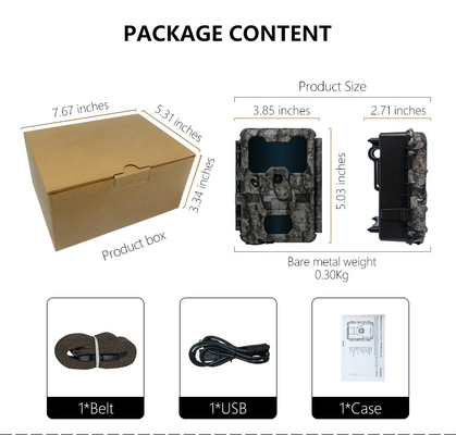 KW865 WIFI Caméra cachée Caméra de chasse sans fil extérieure IP67 20MP Caméra de piste qui envoie des images à votre
