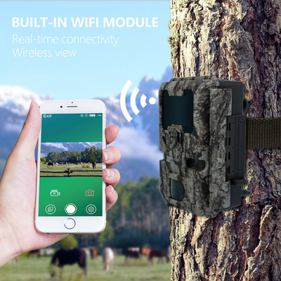 KW865 WIFI Caméra cachée Caméra de chasse sans fil extérieure IP67 20MP Caméra de piste qui envoie des images à votre
