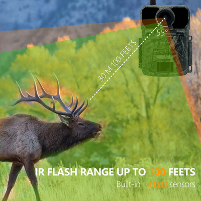 KW865 WIFI Caméra cachée Caméra de chasse sans fil extérieure IP67 20MP Caméra de piste qui envoie des images à votre