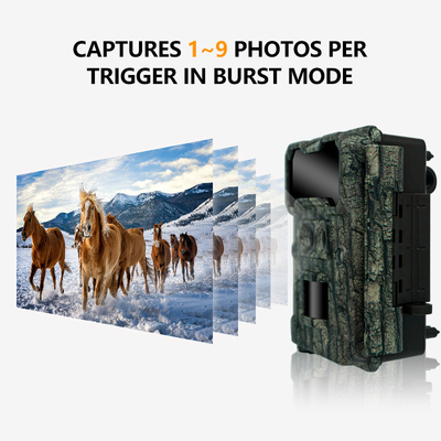 Caméra de chasse en plein air KW696 double objectif 30MP imperméable à l'eau IP67 1080p vision nocturne jusqu'à 512GB de stockage caméra de piste sans lueur