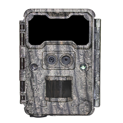 Caméra de chasse en plein air KW696 double objectif 30MP imperméable à l'eau IP67 1080p vision nocturne jusqu'à 512GB de stockage caméra de piste sans lueur