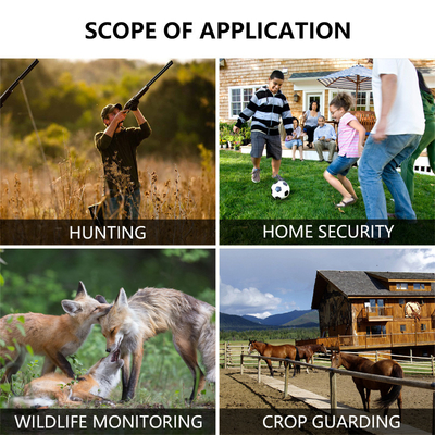 Caméras de chasse HD de 30 MP avec vision nocturne LED sans lueur et fonction PIR pour la surveillance de la faune