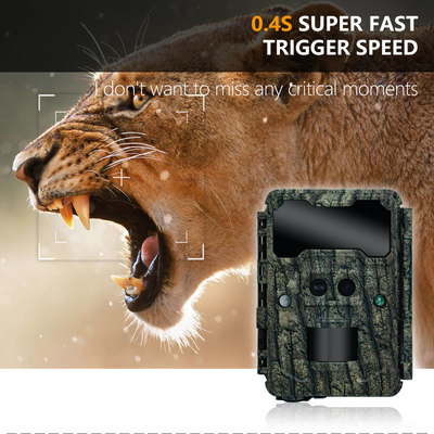 Caméras de chasse HD de 30 MP avec vision nocturne LED sans lueur et fonction PIR pour la surveillance de la faune