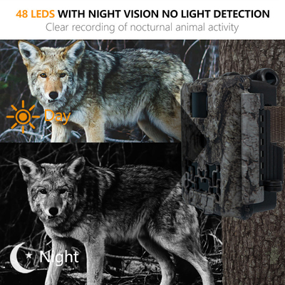 Caméra de trail de faune pas de lueur 30MP Image 1080P Vidéo imperméable à l'eau IP67 jusqu'à 512GB Stockage Prix compétitif Caméra de chasse