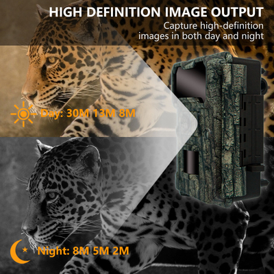 Caméra de chasse à double objectif KW696 OEM/ODM 0.4s vitesse de réponse 1080P/30MP imperméable à l'eau IP67 portée de nuit de 100 pieds pour la chasse à la faune