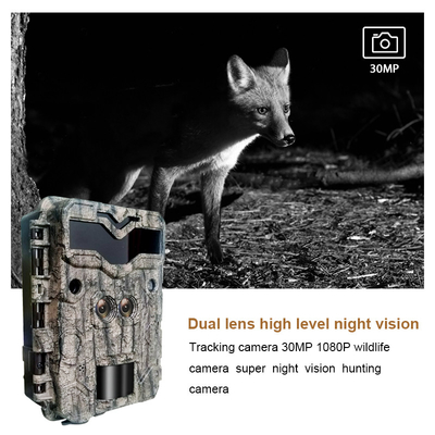 Caméra à trace à double objectif pour la faune 0.25s Vitesse de capture 30MP Image cristalline 1080P Non - Caméra de vision nocturne lumineuse