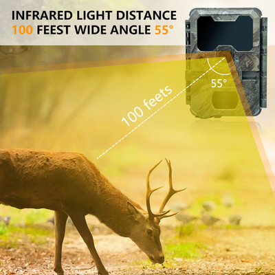 Caméra de piste avec petite taille KW788 0.1s Réponse 32MP image nette 4K vidéo imperméable à l'eau IP67 jusqu'à 512GB pour l'observation de la faune