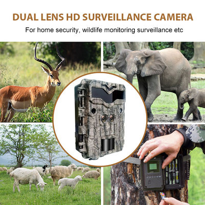 Caméras de chasse HD Keepguard à double objectif 32MP Caméra LED sans éclairage Caméra de piste 1080P de vision nocturne Caméra de chasse pour la faune