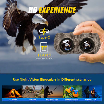 Binoculares de vision nocturne professionnels portables 12x25 haute puissance pour camping en plein air chasse aventures conditions de faible luminosité