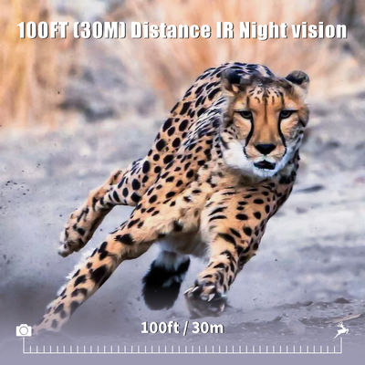 Caméra de chasse infrarouge 30MP1080P Caméras de jeu à double objectif pour piège de faune en plein air Caméra IR imperméable à l'eau 940nm
