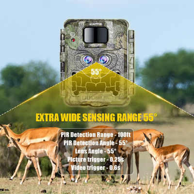 Promotion de vente 39USD Double objectif/double capteur Wildlife Game Camera 30MP 1080P sans éclairage 940nm avec capteur jour et nuit