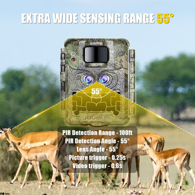 IP66 imperméable à l'eau Caméra de chasse équipée d'un écran infrarouge de vision nocturne de 24 pouces pour l'observation et la sécurité de la faune