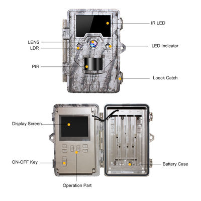 IP67 PIR Hunting Trail Camera 16MP 940nm Hd chassant la caméra vidéo