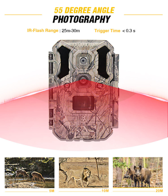 Caméra infrarouge 30MP 1080P IP66 de chasse de faune de LED