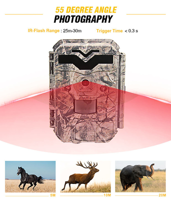 30MP 1080P HD Caméra de chasse à la faune sans LED infrarouges