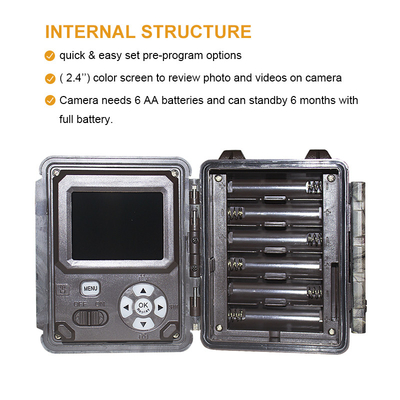 Promotion de vente 39USD Double objectif/double capteur Wildlife Game Camera 30MP 1080P sans éclairage 940nm avec capteur jour et nuit