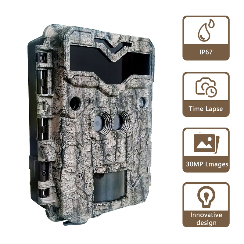 KW698A caméra de chasse à double objectif 2 capteurs caméra de reconnaissance 4K caméra de jeu de vision nocturne