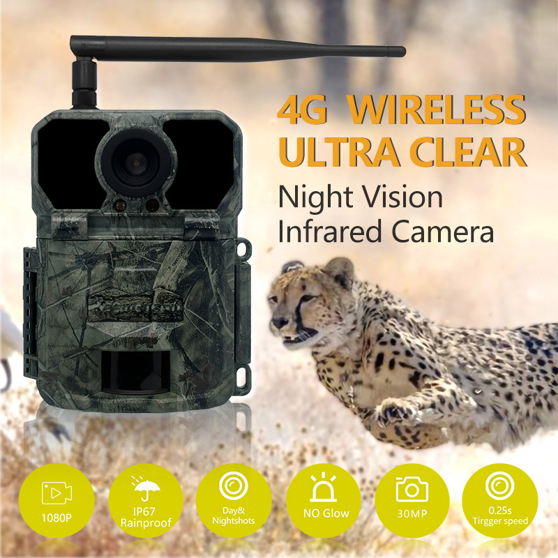 Caméra d'essai sans fil 4G OEM / ODM KW895 30MP 0,25s vitesse de déclenchement intégrée dans la carte SIM IP67