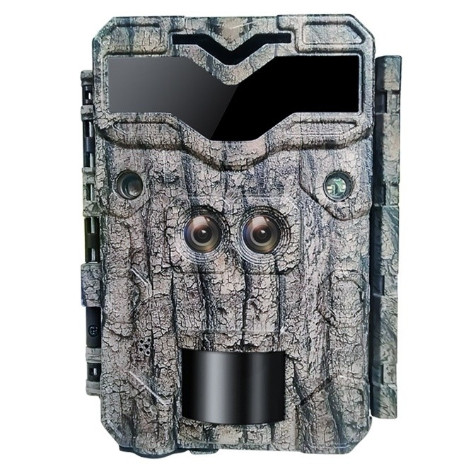 Découvrez le frisson de la chasse avec des caméras de chasse HD 32MP caméra à double objectif avec vidéo 4K et vision nocturne de 100 pieds