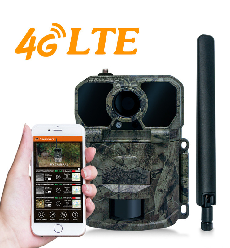 Caméra d'essai 4G avec antenne KW896 30MP 0,15s vitesse de déclenchement vision nocturne imperméable à l'eau IP65 pour la recherche sur la faune