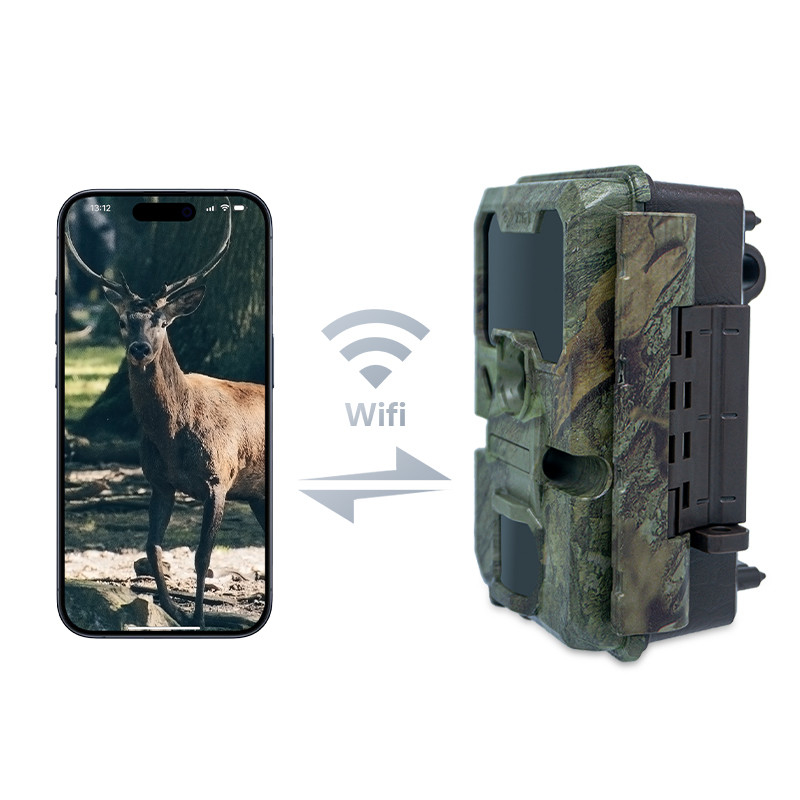 Caméra de chasse KW866 avec connexion WIFI vitesse de capture 0,25s imperméable à l'eau IP67 jusqu'à 512GB stockage 32MP 4K à 30fps chasse au cerf