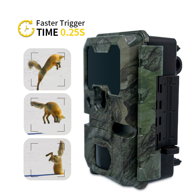 Caméra de chasse de petite taille KW788 0.1s temps de réponse 32MP vidéo 4K imperméable à l'eau IP67 jusqu'à 512GB pour l'observation de la faune