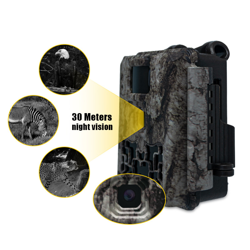 Caméra de trail de faune pas de lueur 30MP Image 1080P Vidéo imperméable à l'eau IP67 jusqu'à 512GB Stockage Prix compétitif Caméra de chasse