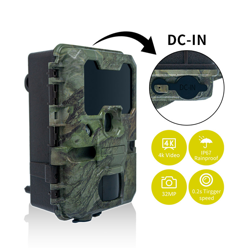 Caméra de chasse WIFI KW866 imperméable à l'eau IP67 OEM/ODM jusqu'à 512 Go Cartes de mémoire SD 32MP 4K