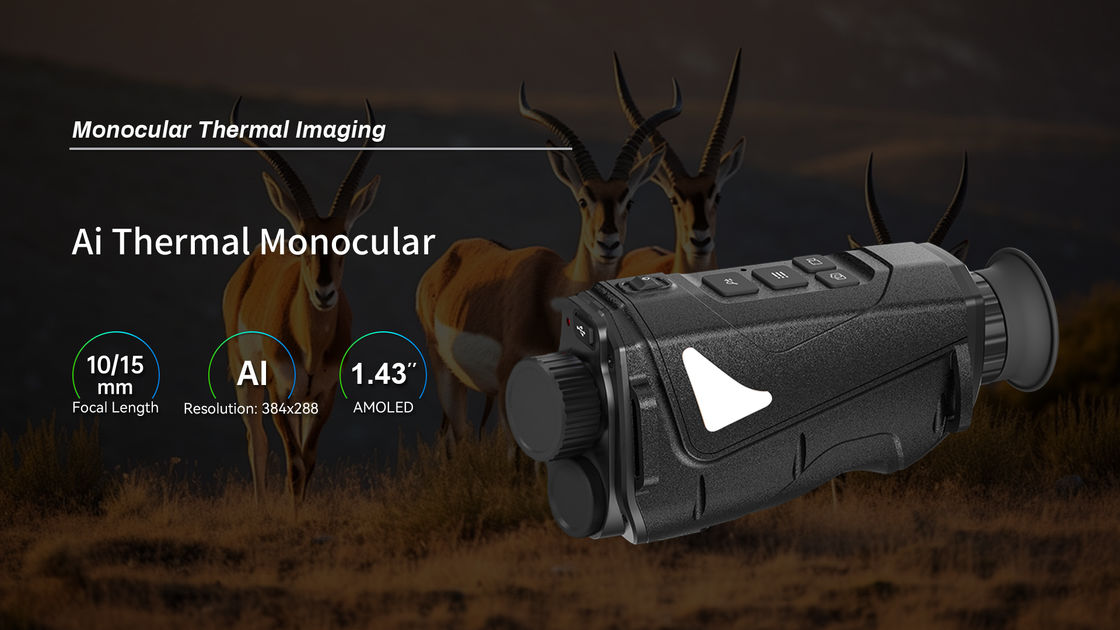 Binoculaires thermiques avec un dispositif de vision nocturne à 850 nm doté d'un zoom numérique 8x