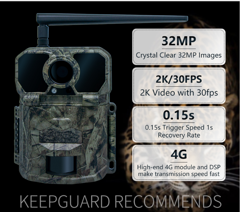 Caméra de chasse 4G compacte avec vitesse de déclenchement de 0,5 secondes, 0,8 lb, caméra activée par le mouvement, pour la Surveillance de la chasse à distance
