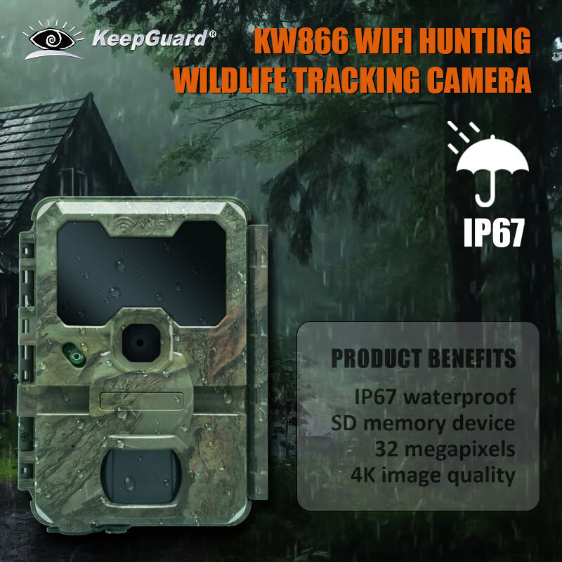Caméra sans fil Wifi Bluetooth Caméra de piste mobile Idéal pour la sécurité de la chasse et les applications de surveillance de la faune