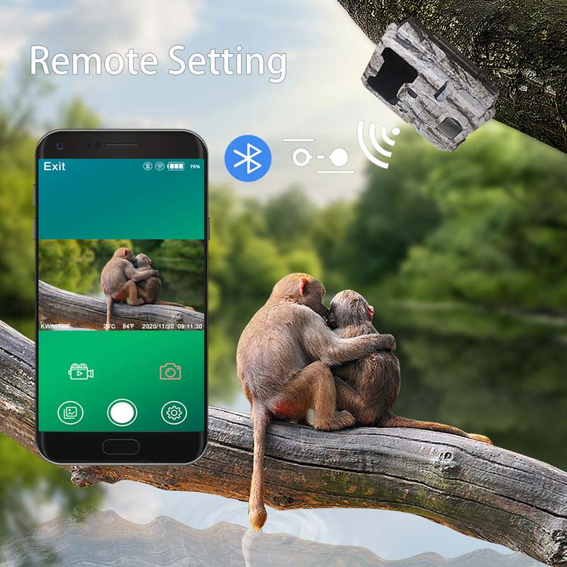 Caméra cachée WIFI KW865 pour caméra de chasse sans fil extérieure qui envoie des images à votre téléphone